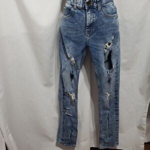 RSQ. Seattle. Distressed Light Blue; Cotton/Spandex Women's Jeans. Size 30/32
